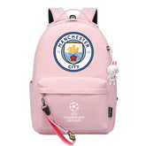 Manchester City Football Club Backpack Shoolbag Notebook Bag Gifts for Kids Students